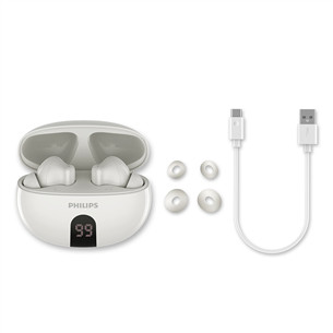 Philips TAT2520, white - True wireless headphones