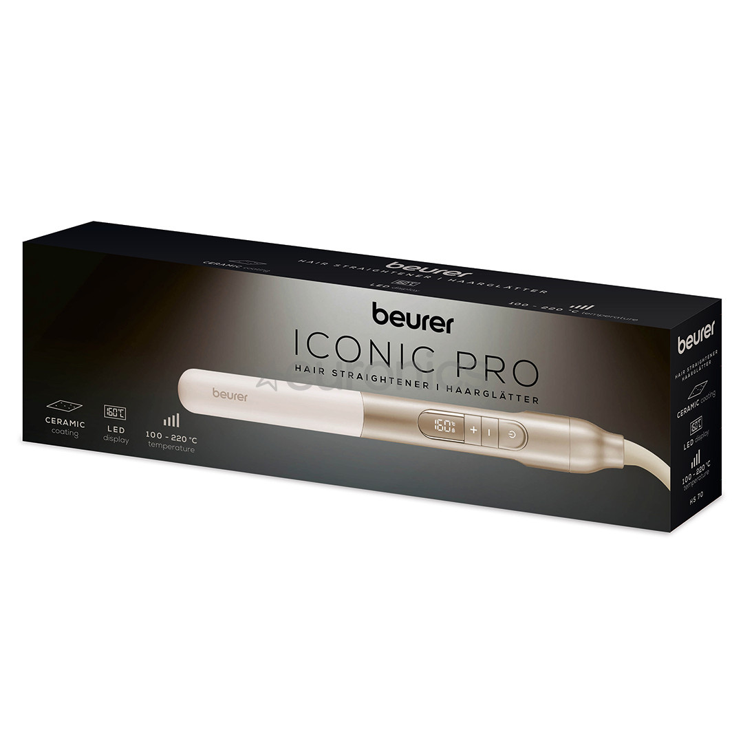 Beurer Iconic Pro, beige - Hair straightener