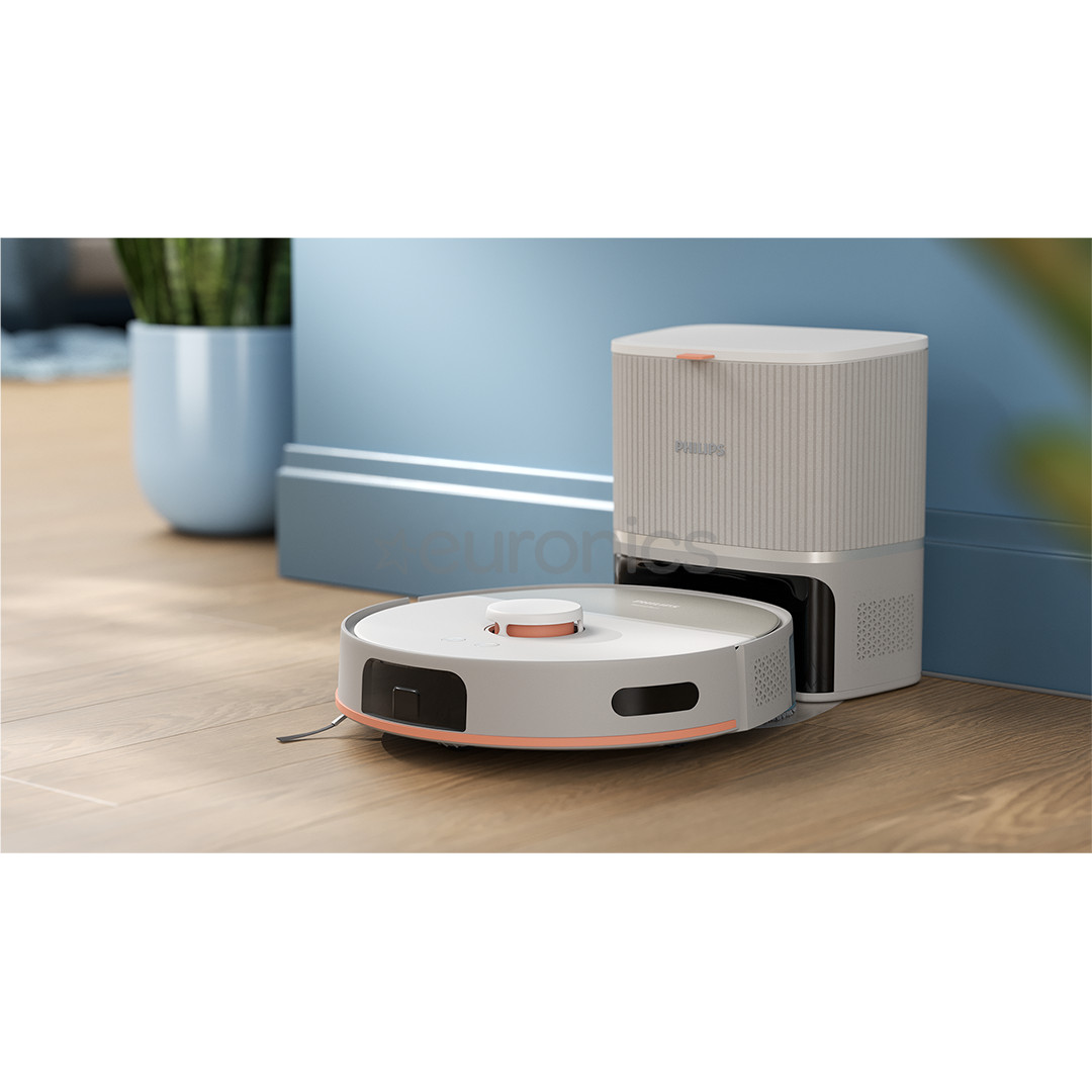 Philips HomeRun 5000 Series, сухая и влажная уборка, бежевый - Робот-пылесос