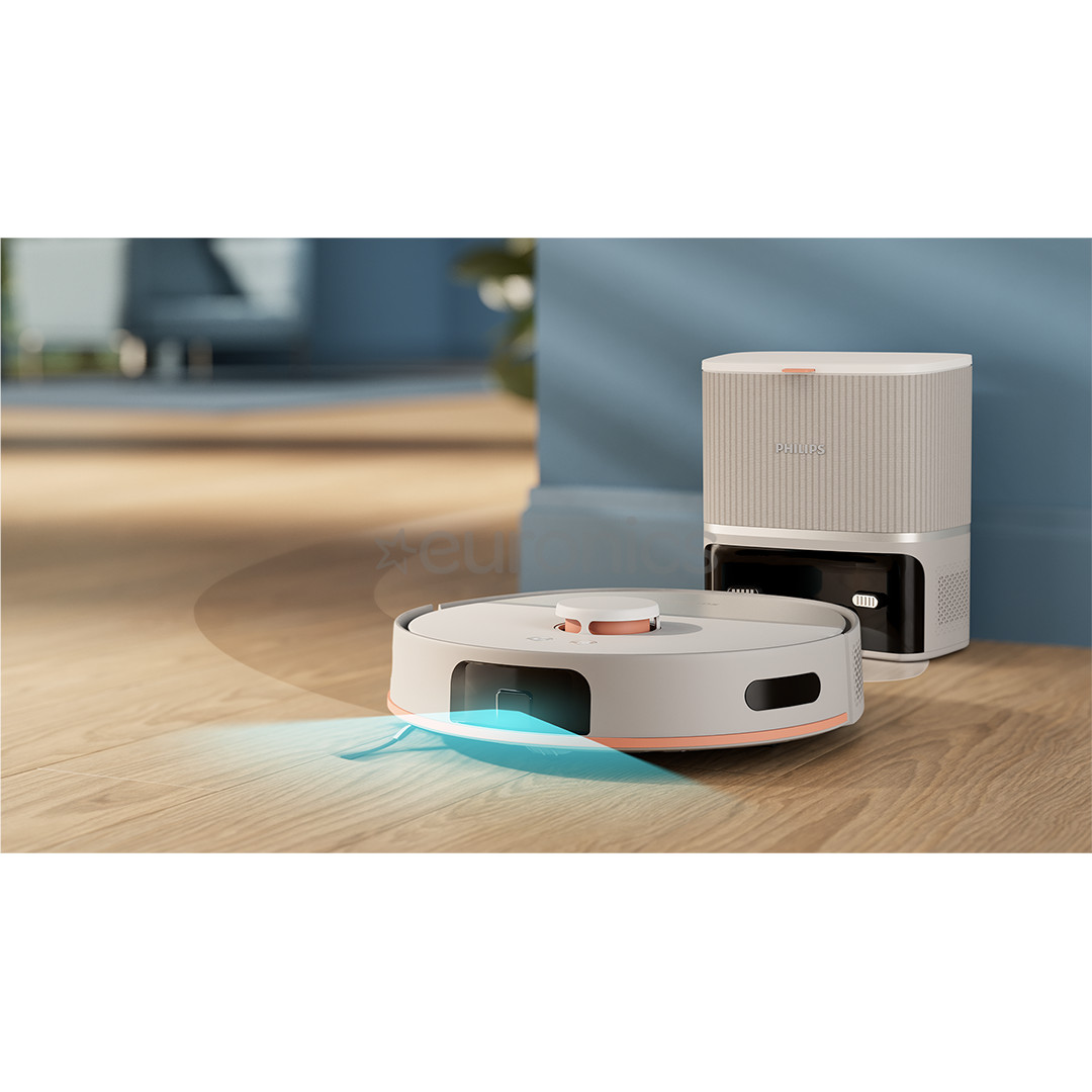 Philips HomeRun 5000 Series, сухая и влажная уборка, бежевый - Робот-пылесос