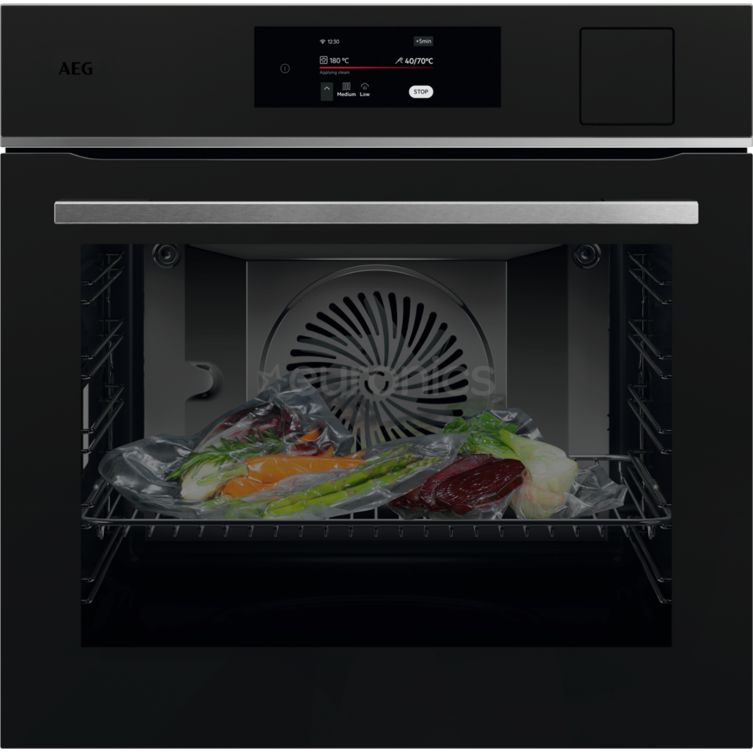 AEG 8000 Seeria Meal Assist, 70 L, must - Integreeritav auruahi