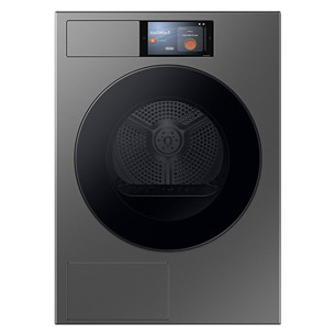 Samsung, soojuspump, 9 kg, sügavus 60 cm, tumehõbe - Pesukuivati DV90F09F4SU4