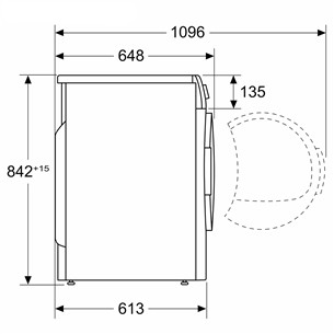 Bosch, Seeria 6, soojuspump, 9 kg, sügavus 61.3 cm - Pesukuivati
