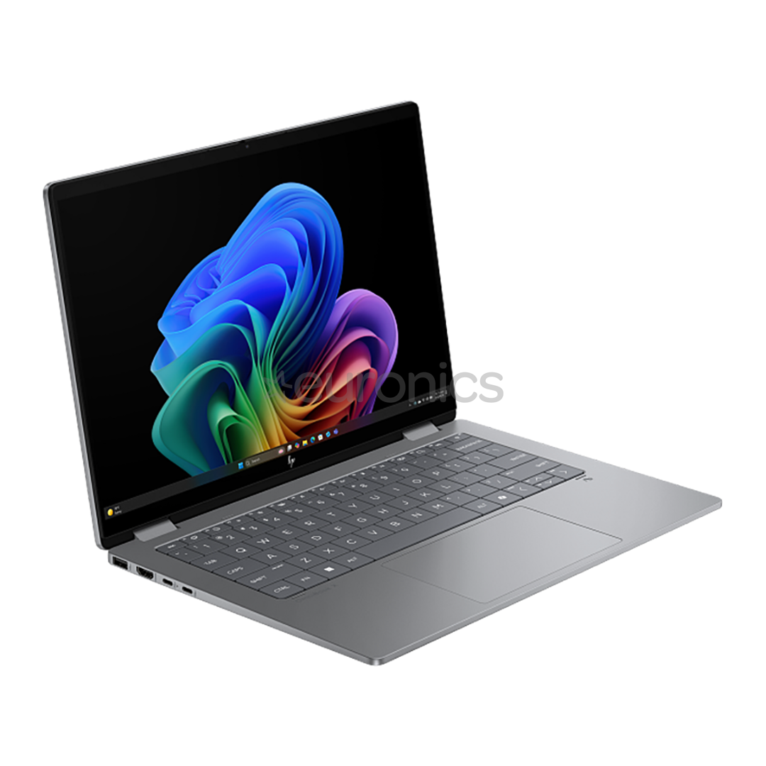 HP OmniBook X Flip 14, 14'', WUXGA, Ryzen AI 5, 16 ГБ, 512 ГБ, Radeon 840M, ENG, серебристый - Ноутбук