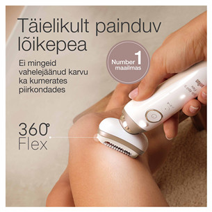 Braun Silk epil 9 Flex, белый - Эпилятор