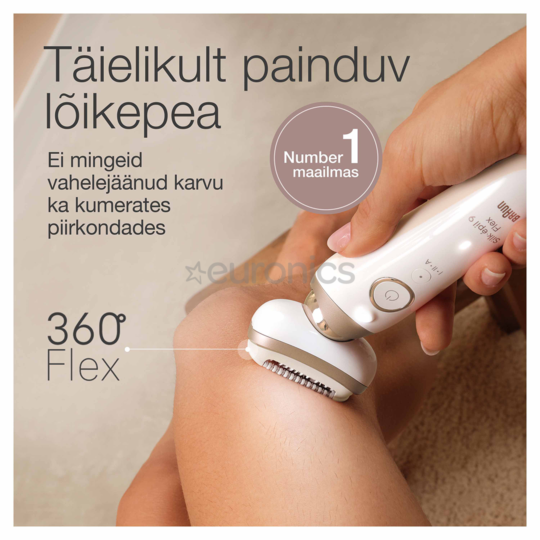 Braun Silk epil 9 Flex, valge - Epilaator