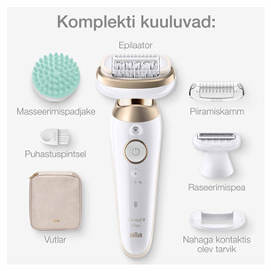 Braun Silk epil 9 Flex, белый - Эпилятор