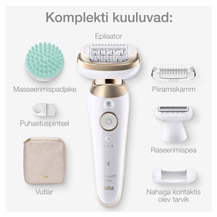 Braun Silk epil 9 Flex, valge - Epilaator