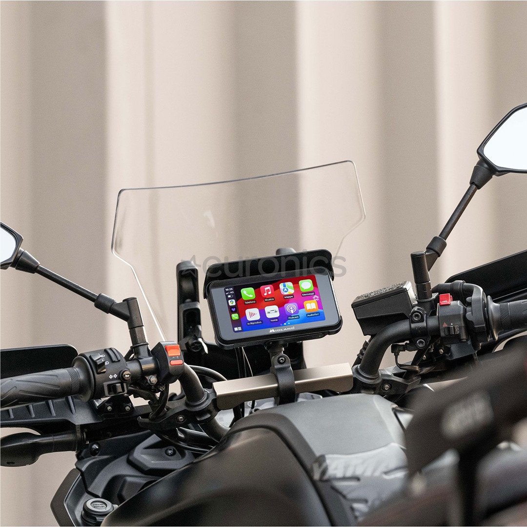 Midland BikePlay Guardian, Bluetooth, must - CarPlay ja Android Auto mootorratastele