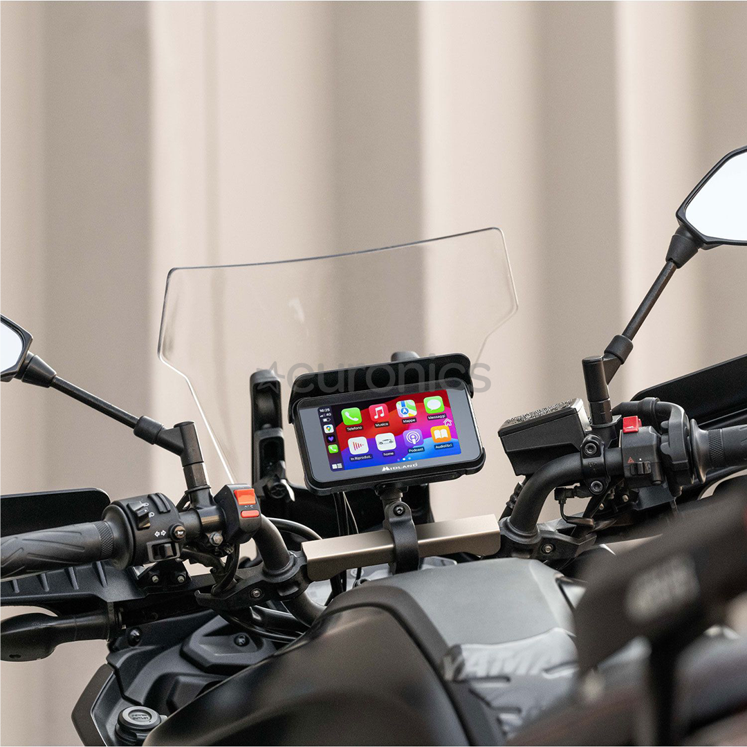 Midland BikePlay Guardian, Bluetooth, must - CarPlay ja Android Auto mootorratastele