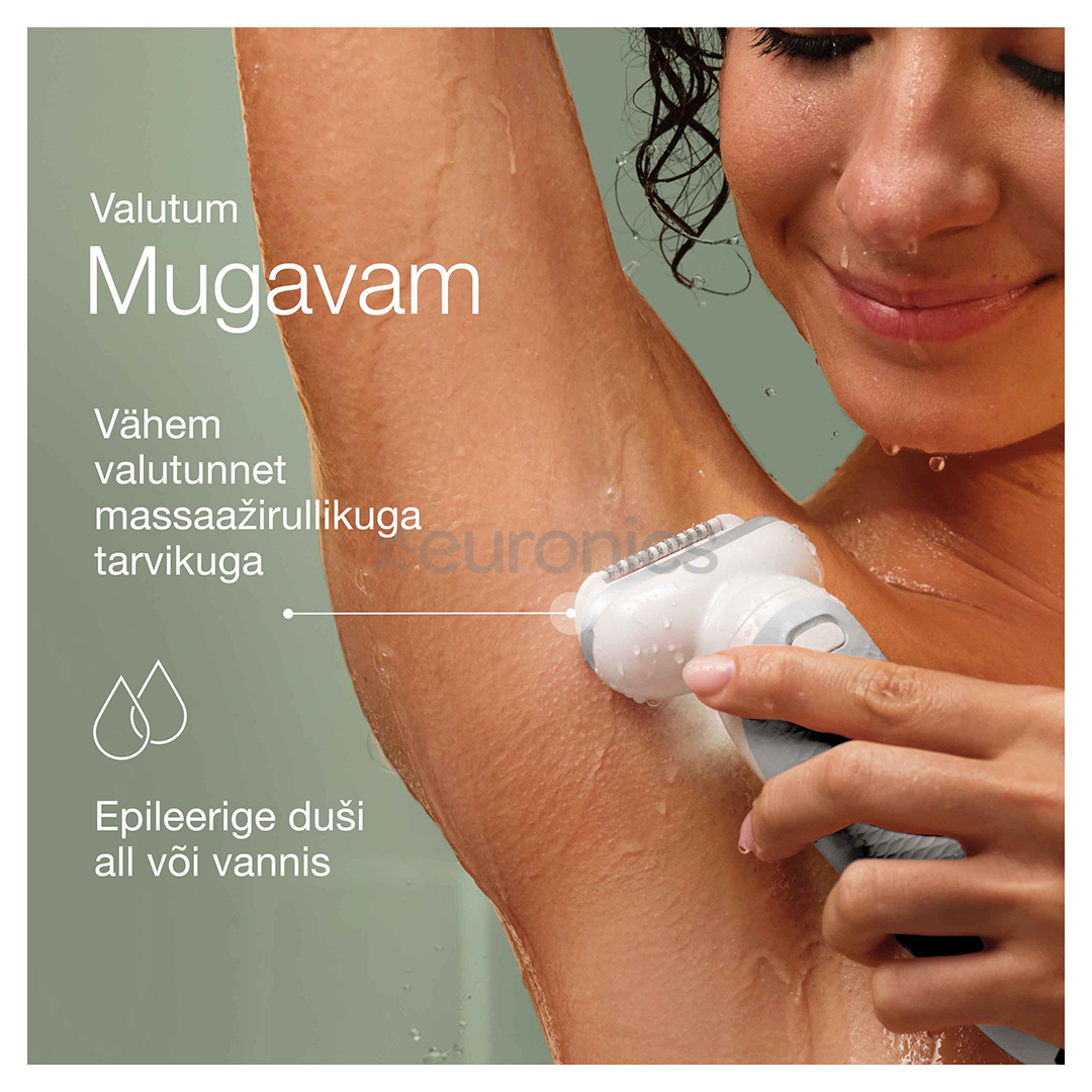 Braun Silk epil 9, märg- ja kuivkasutus, valge - Epilaator