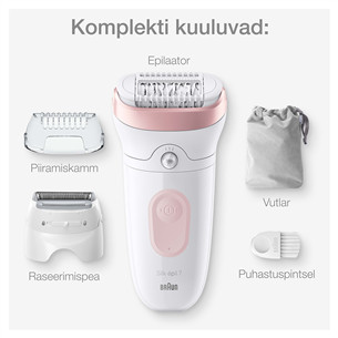 Braun Silk epil 7, white/pink - Epilator