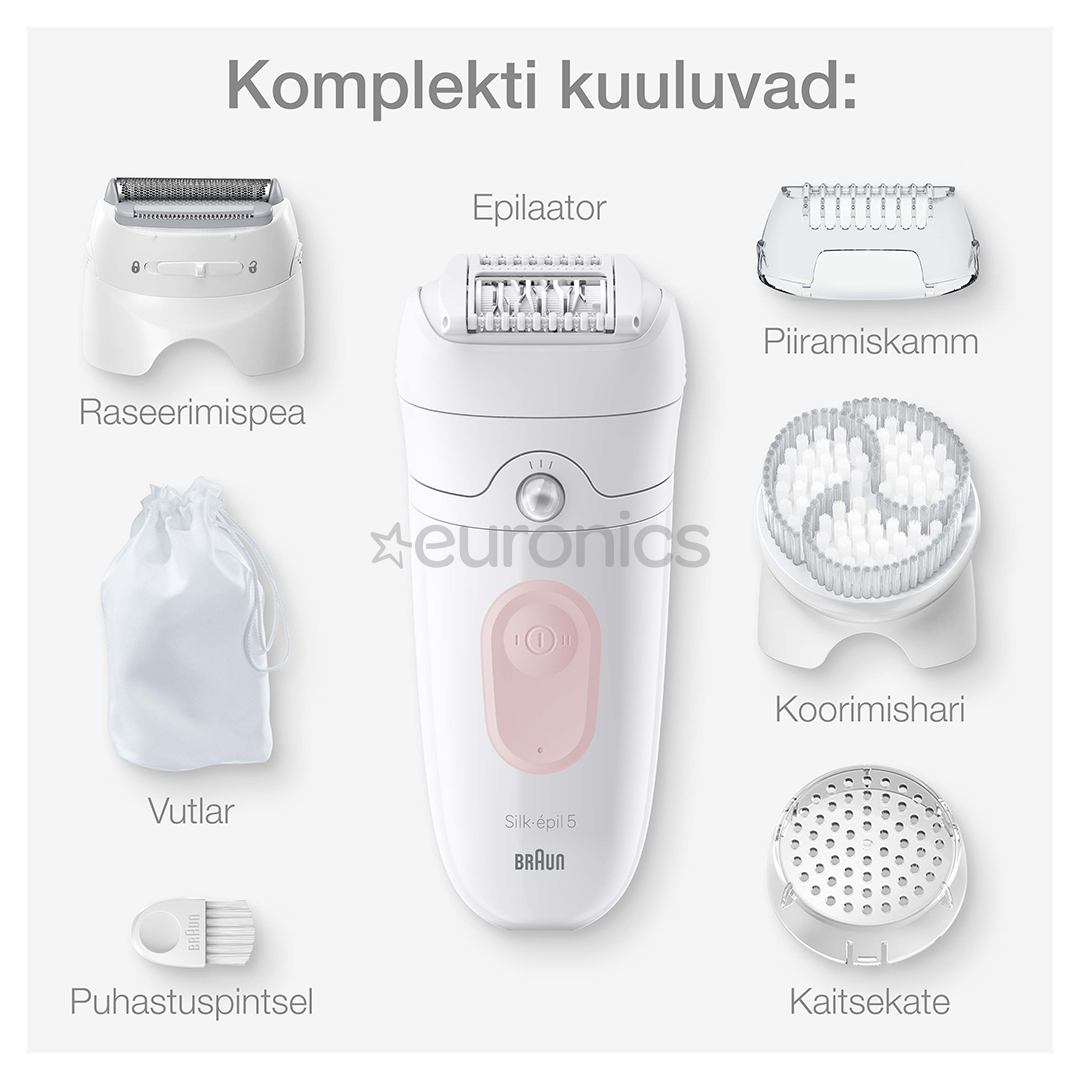 Braun Silk epil 5, Wet & Dry, white - Epilator