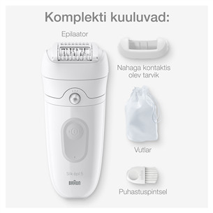 Braun Silk epil 5, Wet & Dry, white - Epilator