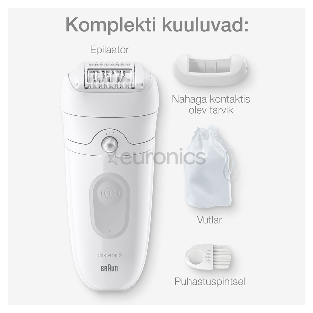 Braun Silk epil 5, Wet & Dry, white - Epilator