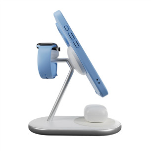 Puro Mag Station 3-in-1 Charging Stand, MagSafe, Qi2, valge - Juhtmevaba laadija