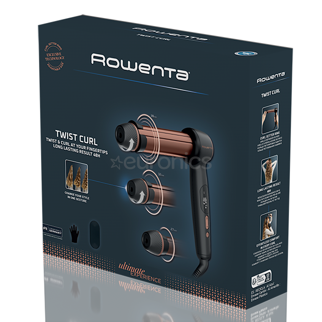 Rowenta Twist Curl, black/pink - Curling iron