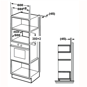 Beko, 25 л, 1450 Вт, белый - Интегрируемая микроволновая печь с грилем