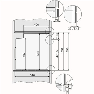 Miele, 76 L, pyrolytic cleaning, black - Built-in oven