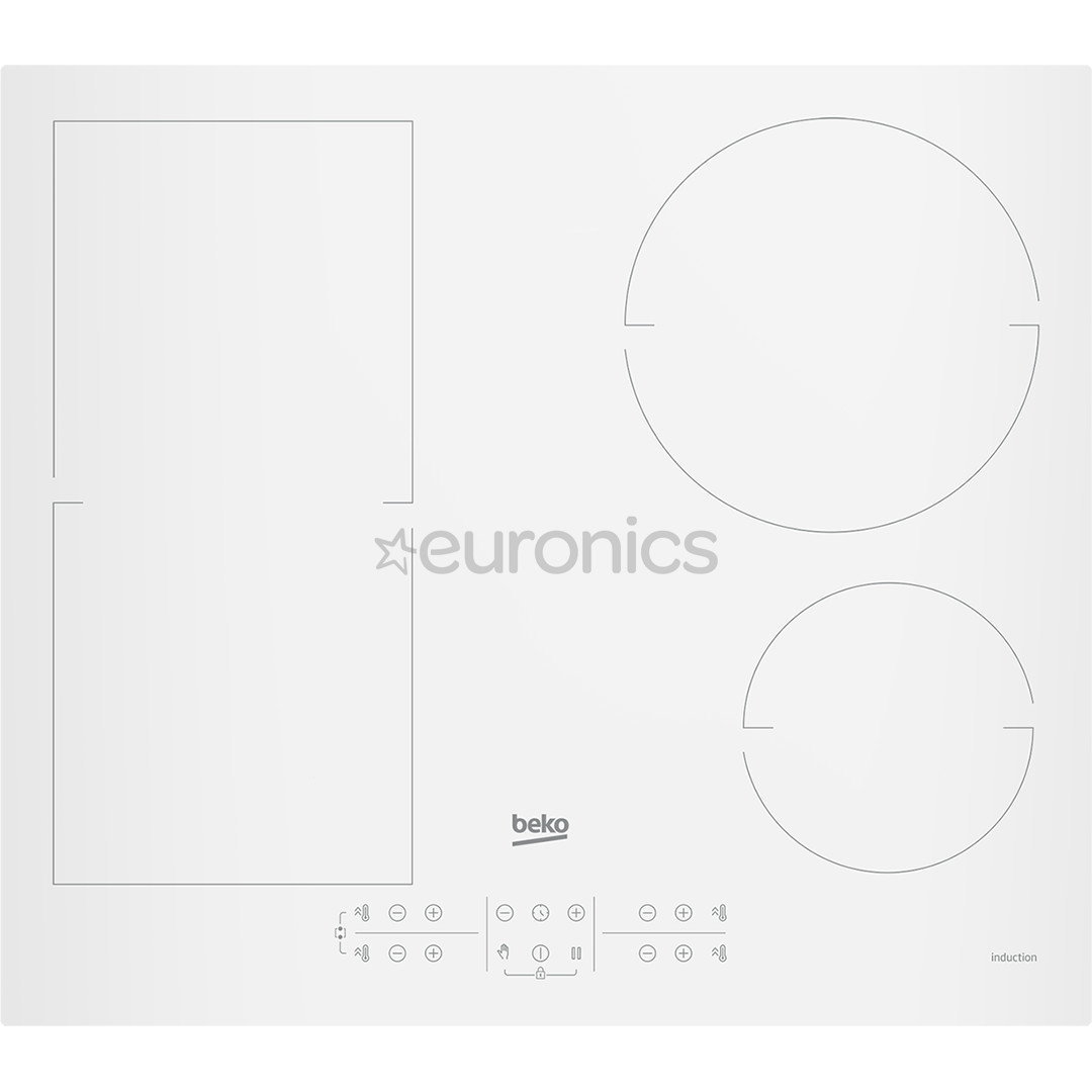Beko, width 58 cm, white - Built-in induction hob