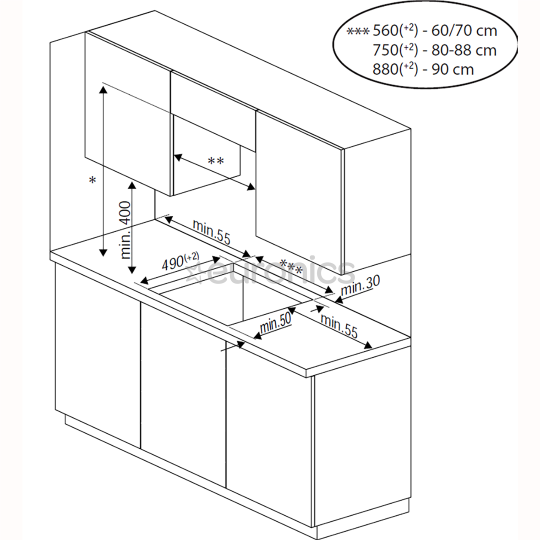 Beko, laius 58 cm, valge - Integreeritav induktsioonpliidiplaat