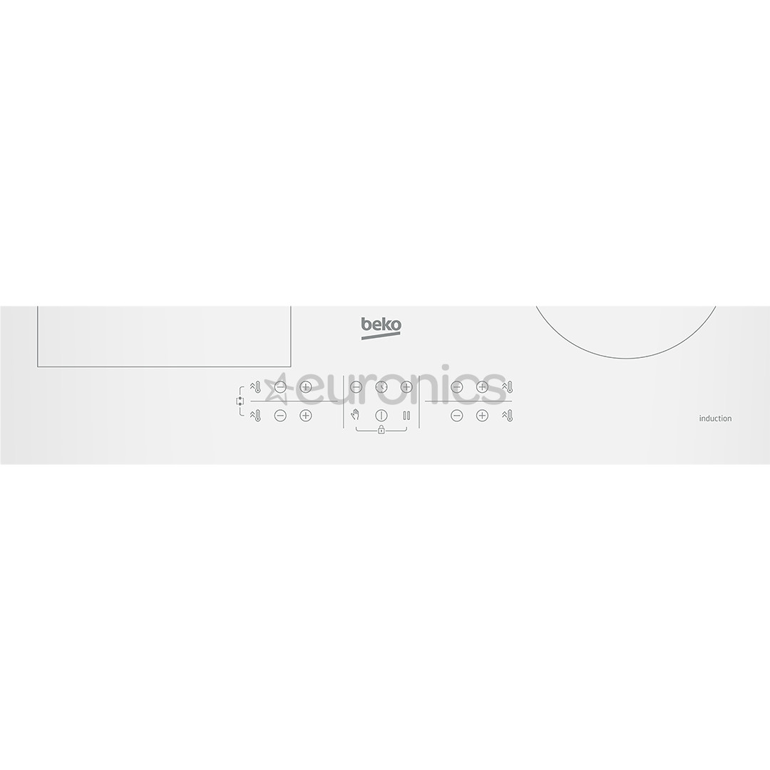 Beko, width 58 cm, white - Built-in induction hob