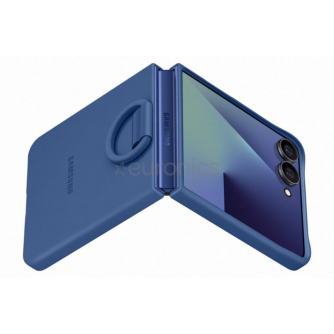 Samsung Silicone case, Galaxy Flip7, синий - Силиконовый чехол