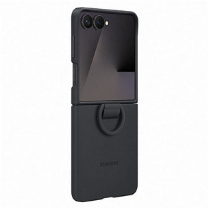 Samsung Silicone case, Galaxy Flip7, черный - Силиконовый чехол