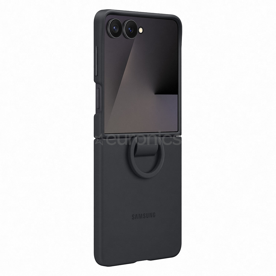 Samsung Silicone case, Galaxy Flip7, черный - Силиконовый чехол
