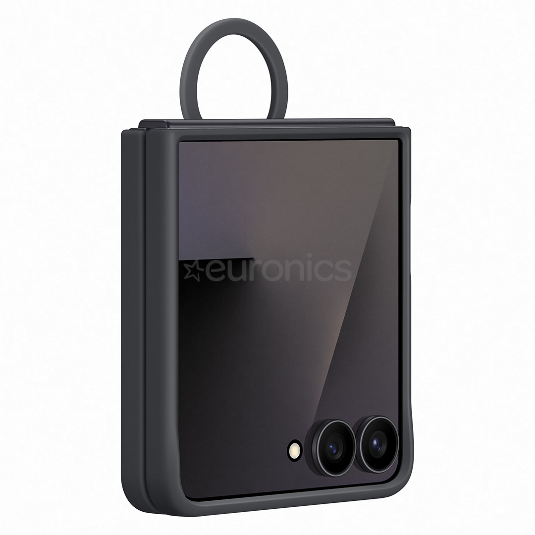 Samsung Silicone case, Galaxy Flip7, черный - Силиконовый чехол