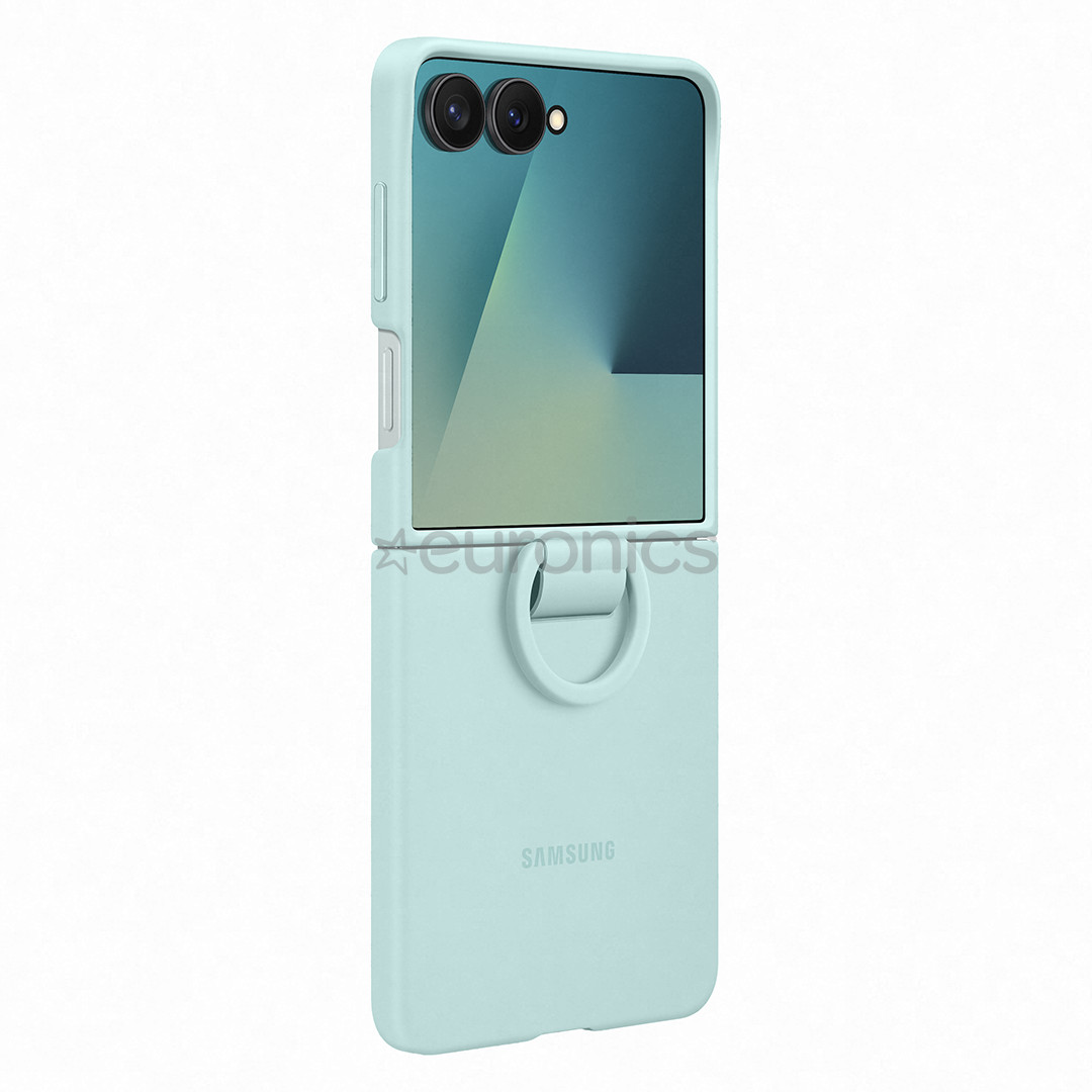 Samsung Silicone case, Galaxy Flip7, зеленый - Силиконовый чехол
