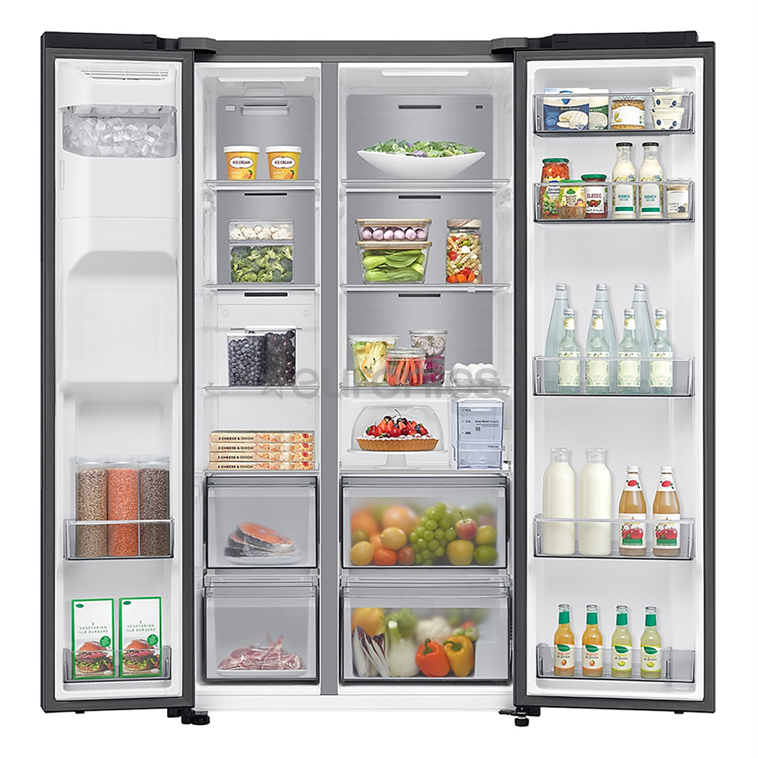 Samsung Bespoke AI, NoFrost, 640 L, height 179 cm, black - SBS-refrigerator