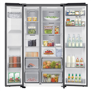 Samsung Bespoke AI, NoFrost, 640 L, kõrgus 179 cm, hõbedane - SBS-külmik
