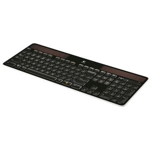 Logitech Solar K750, ENG/RUS, must - Juhtmevaba klaviatuur
