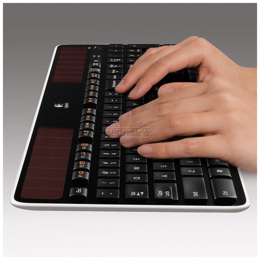 Logitech Solar K750, ENG/RUS, must - Juhtmevaba klaviatuur