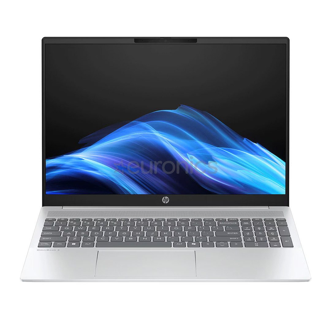 HP OmniBook 5, 16'', WUXGA, Intel i5, 16 GB, 512 GB, ENG, hõbedane - Sülearvuti