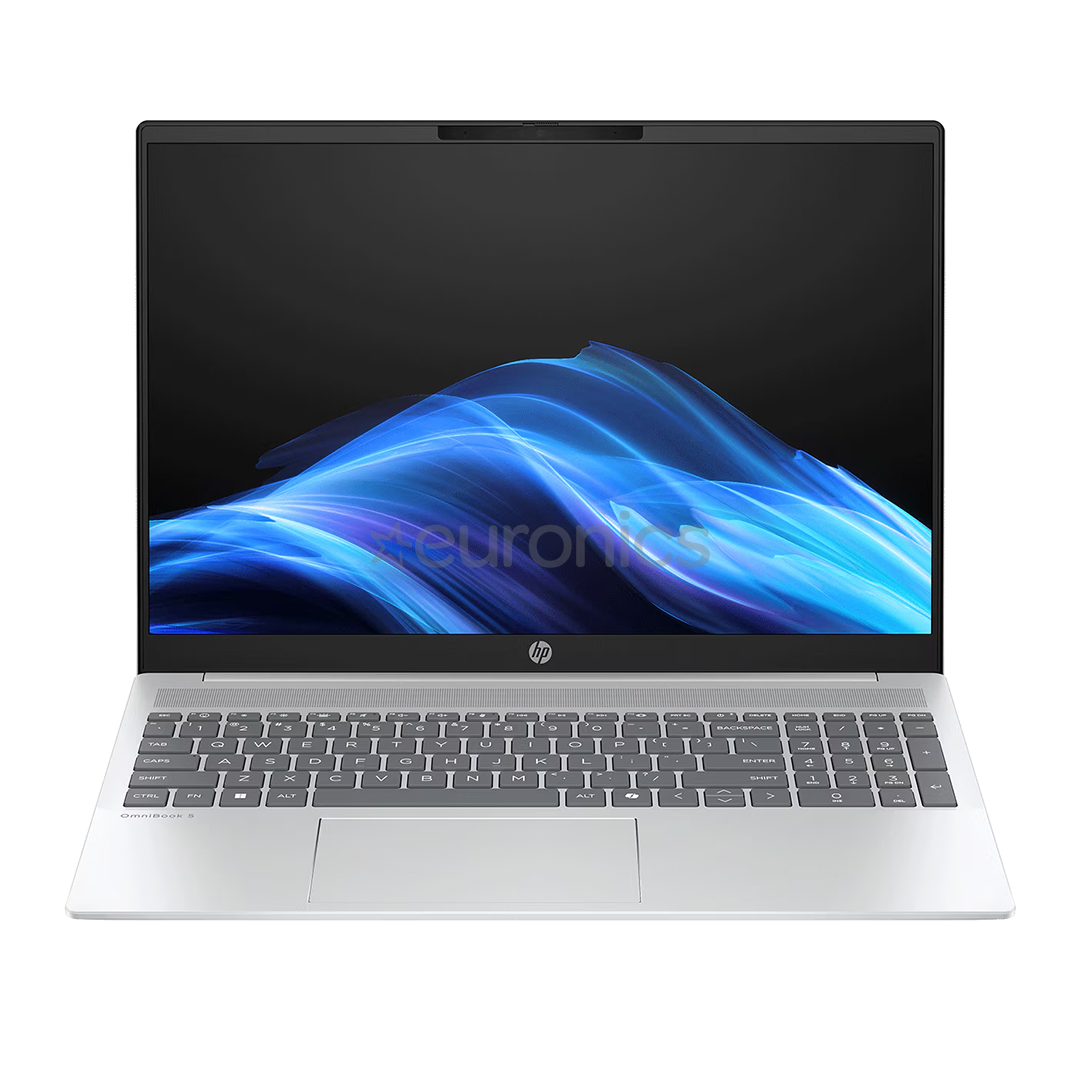HP OmniBook 5, 16'', WUXGA, Intel i5, 16 GB, 512 GB, ENG, Glacier silver - Notebook