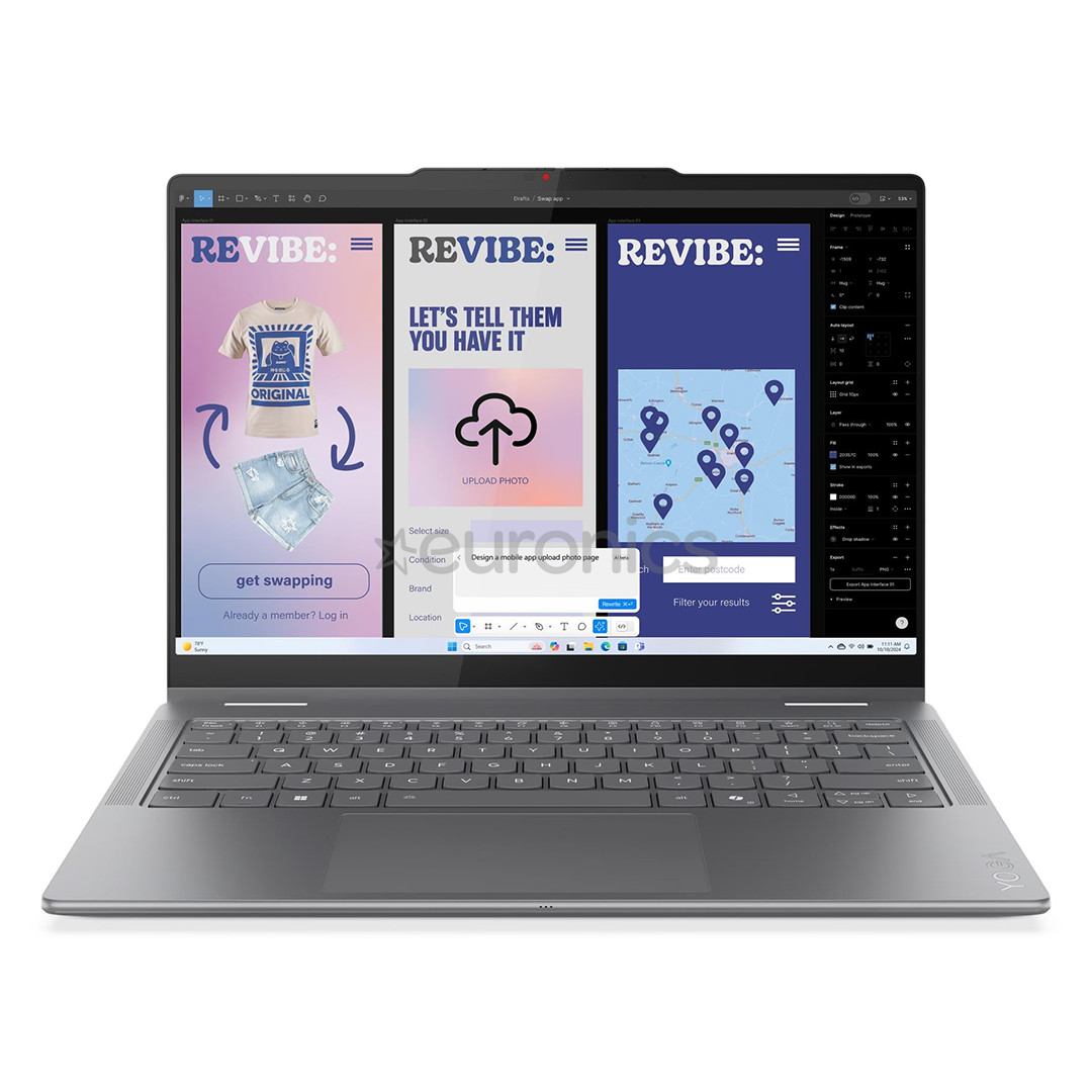 Lenovo Yoga 7 2-in-1 14ILL10, 14'', OLED, WUXGA, Ultra 5, 16 GB, 512 GB, ENG, luna grey - Notebook 83JQ0003NT