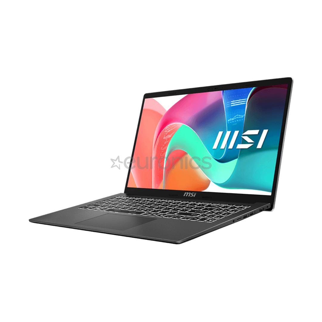 MSI Modern 15 F13M, 15,6'', i3, 16 GB, 512 GB, tumehall - Sülearvuti