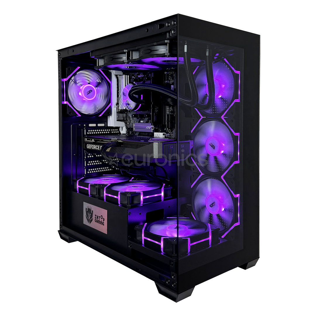 Intop Gaming R7 Aqua, Ryzen 7, 32 ГБ, 1 ТБ, RTX 5070, черный - Настольный компьютер