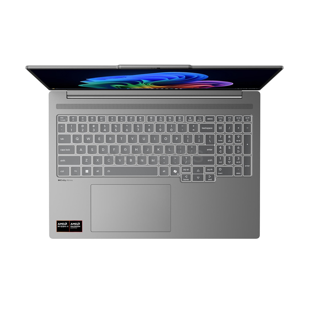 Lenovo IdeaPad Pro 5 16AKP10, 16'', 2.8K, OLED, 120 Гц, Ryzen AI 7, 32 ГБ, 1 ТБ, RTX 5050, ENG, серый - Ноутбук