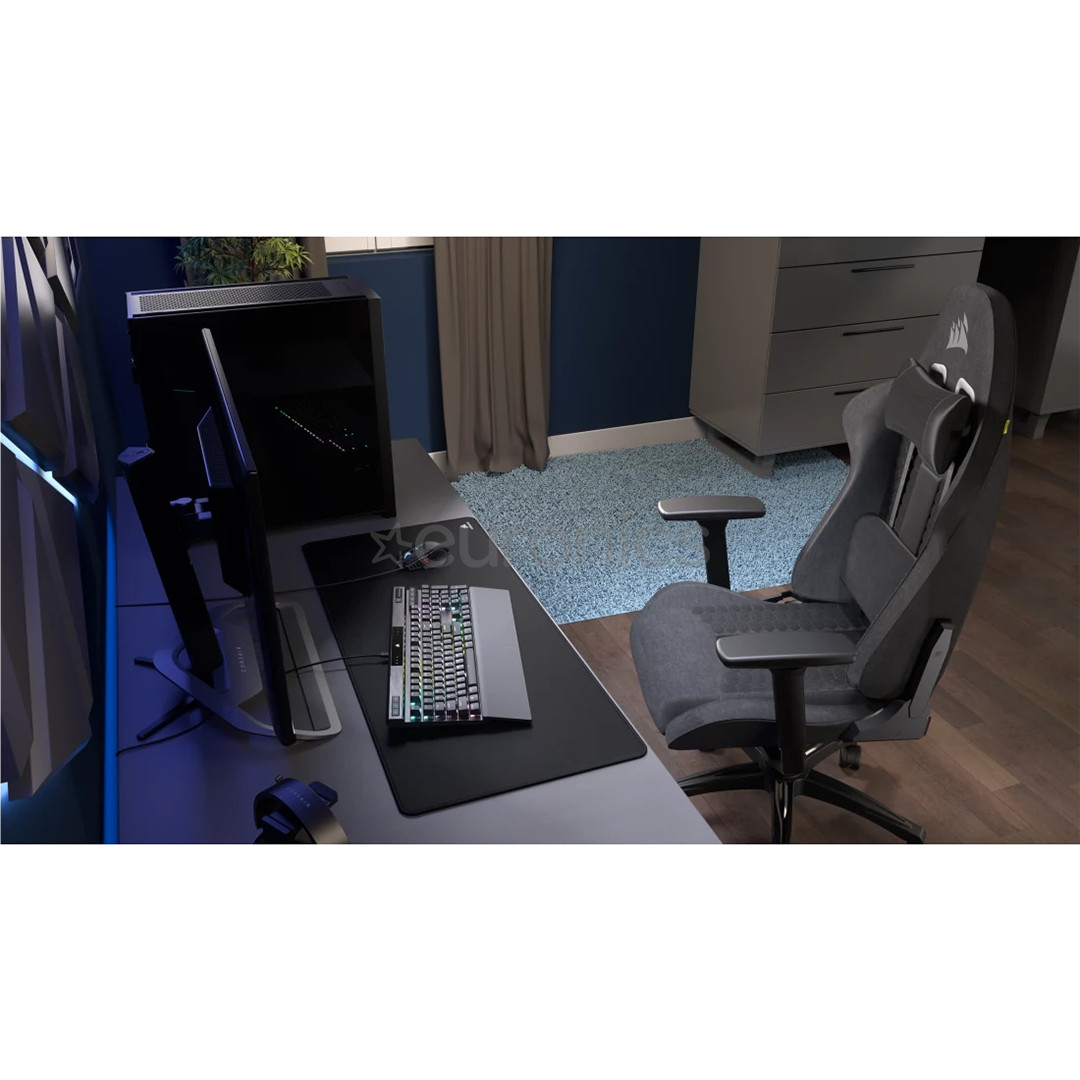 Corsair TC100 Relaxed Fabric, black/grey - Gaming chair