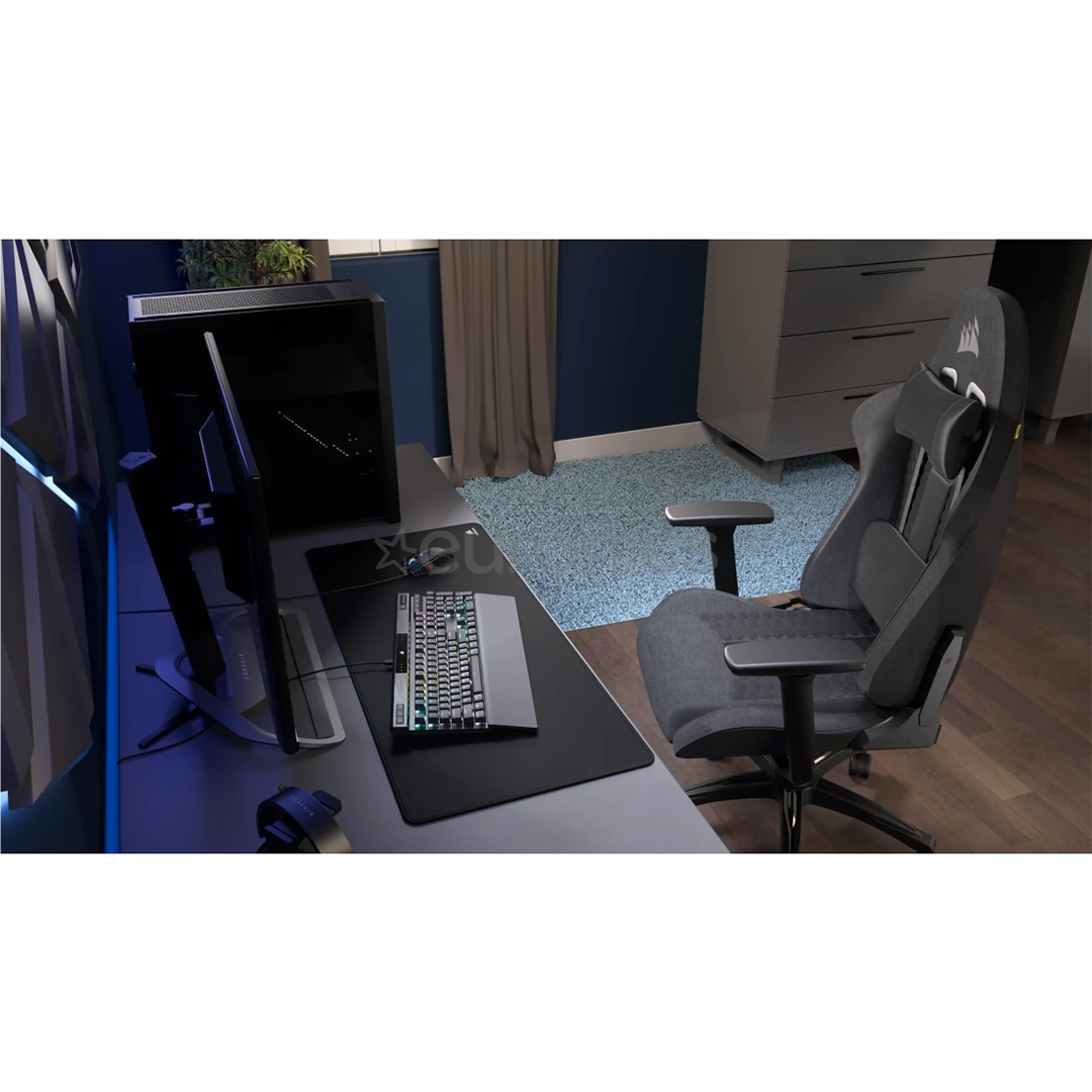 Corsair TC100 Relaxed Fabric, must/hall - Mänguritool