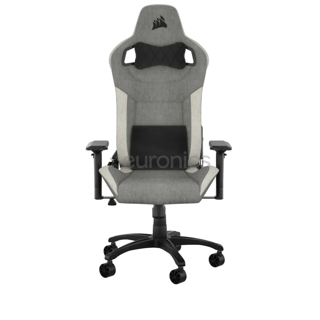 Corsair T3 RUSH Fabric, hall/valge - Mänguritool