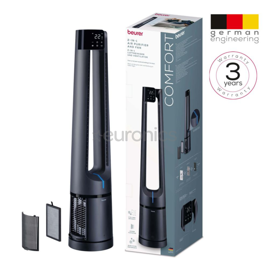 Beurer PureFlow 2-in-1, dark blue - Air purifier and fan