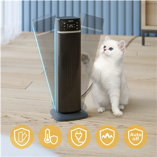 Philips 5000 seeria, 2000 W, tumehall/must - Torn-soojapuhur