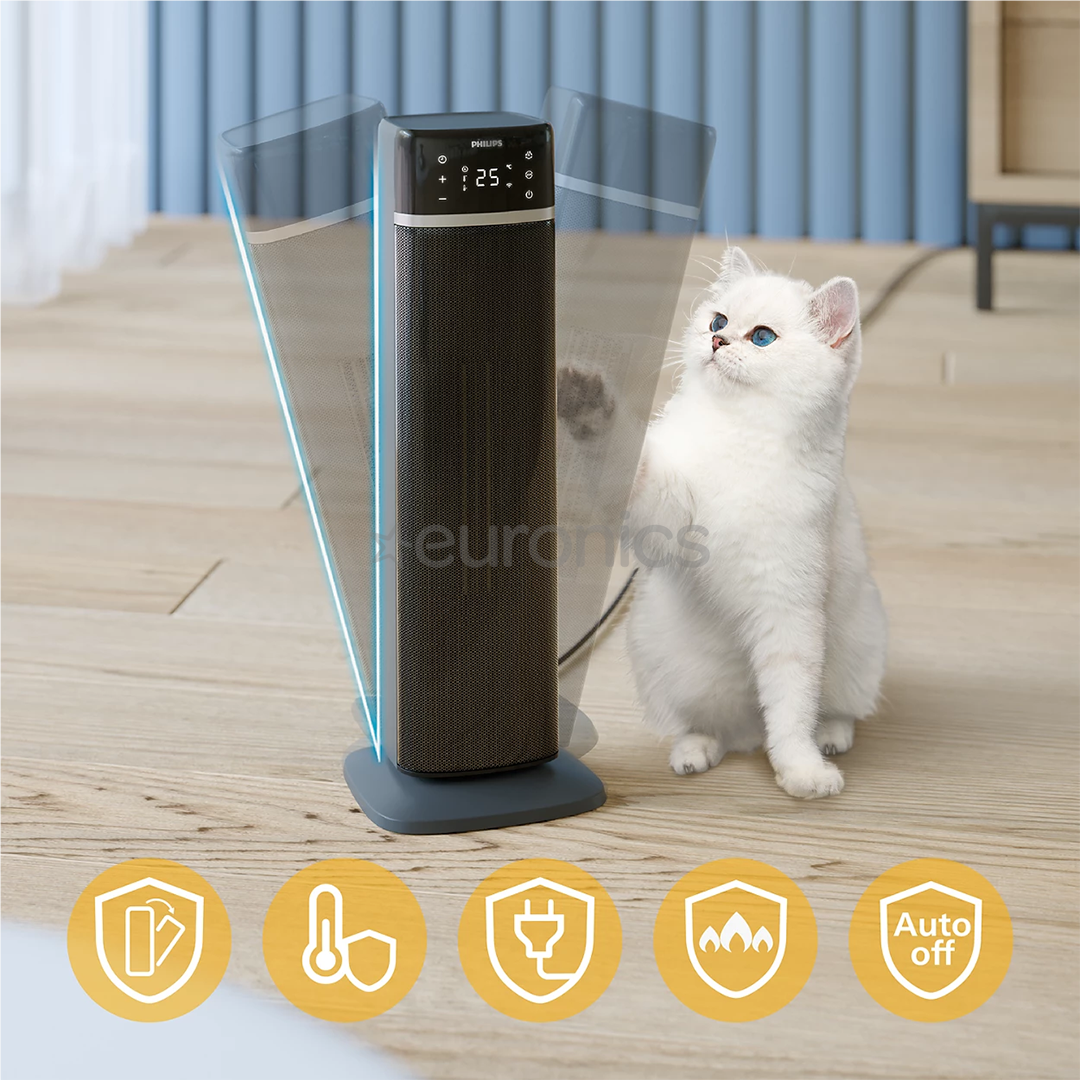 Philips 5000 seeria, 2000 W, tumehall/must - Torn-soojapuhur