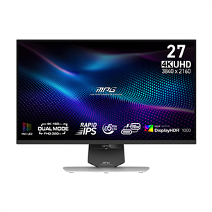 MSI MPG 274URDFW E16M, 27'', 4K UHD, Mini LED, 160 Hz, USB-C, valge - Monitor 9S6-3CF09H-020