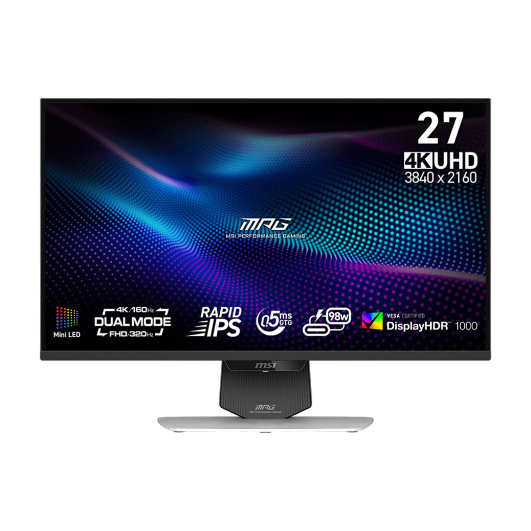 MSI MPG 274URDFW E16M, 27'', 4K UHD, Mini LED, 160 Hz, USB-C, white - Monitor