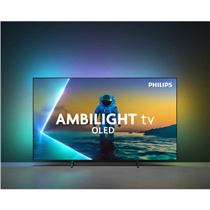 Philips OLED820, 77'', 4K UHD, OLED, tumehall - Teler